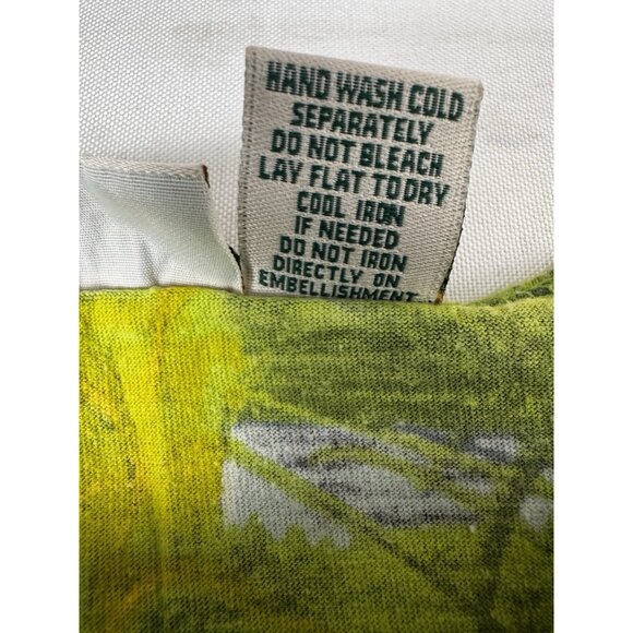 Collections L Vibrant Granny 3/4 Sleeve Barn Birds Floral Sequin Country Grandma - Picture 8 of 10